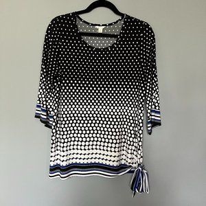 Polka Dotted Medium Weight Blouse